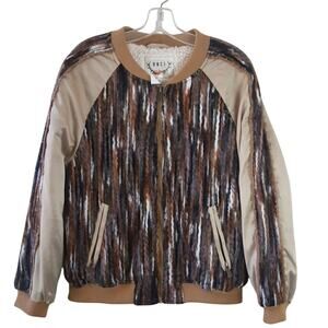 BNCI Sierra Satin Striped Bomber Jacket with Sherpa lining New Condition